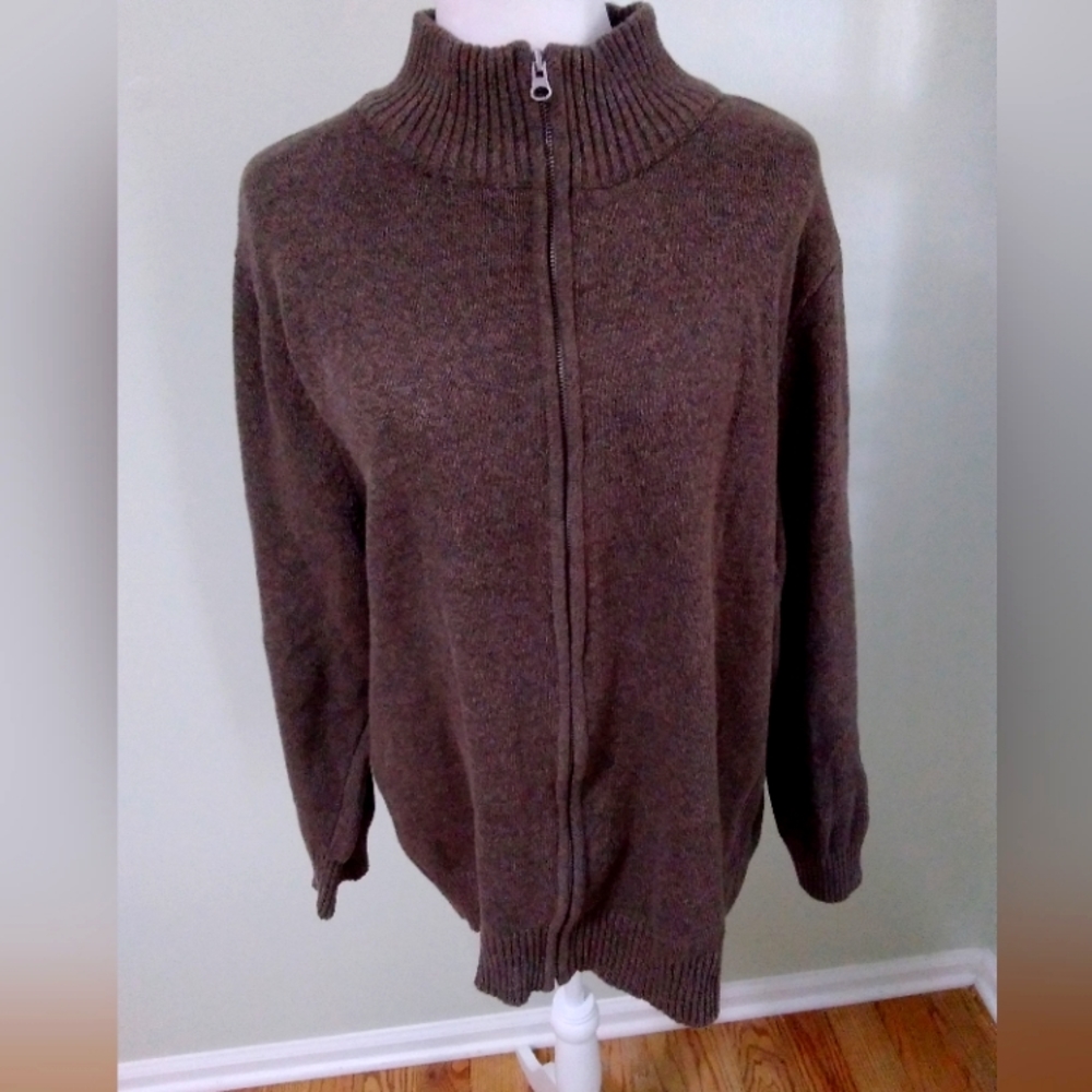 Dockers Cotton Knit Zip Up Sweater